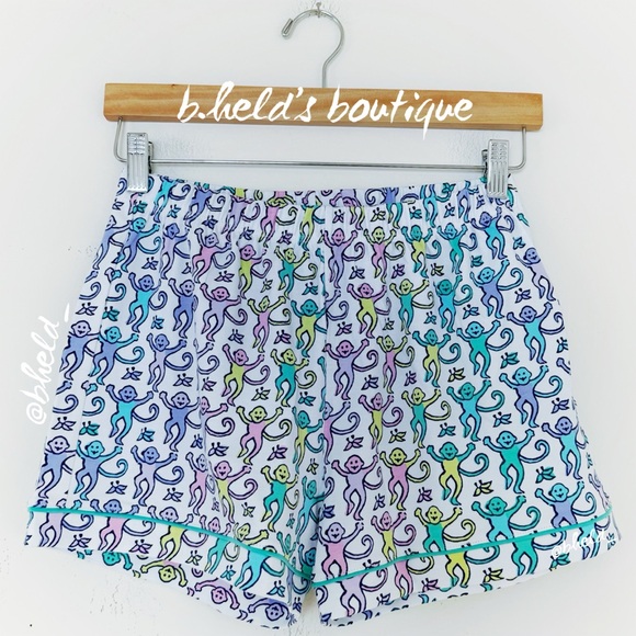 Roller Rabbit Disco Monkey Polo Pajamas in Mermaid Size X-Small XS Brand New NWT - Picture 11 of 14